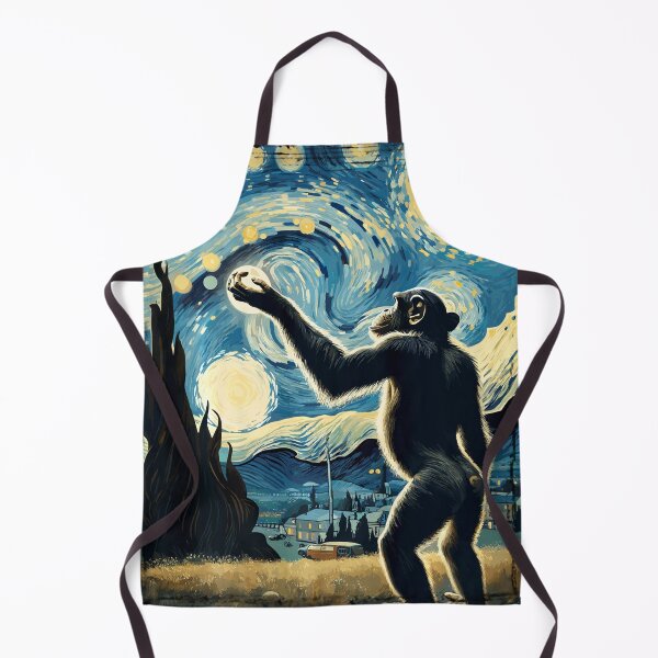Item preview, Chimp Star Gazer - Artistic Van Gogh Starry Night Chimpanzee  designed and sold by Littermin.