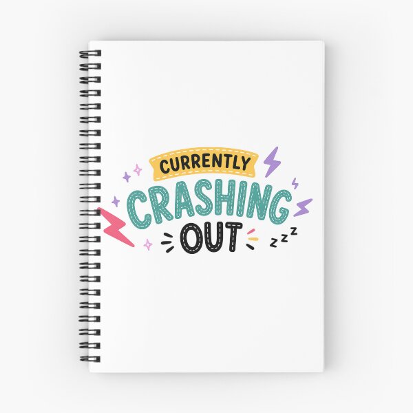 Item preview, Currently Crashing Out | Funny Mental Health & Burnout Graphic designed and sold by SweetTeezPrints.