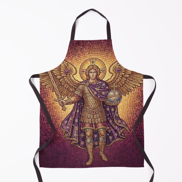 Item preview, Byzantine Archangel Mosaic Warrior Landscape designed and sold by KCdS2026.