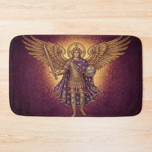 Item preview, Byzantine Archangel Mosaic Warrior Landscape designed and sold by KCdS2026.