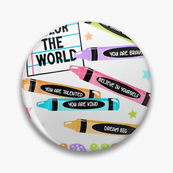 Item preview, Color The World with Kindness Crayon Positivity Teacher T-Shirt designed and sold by Voila-creative.