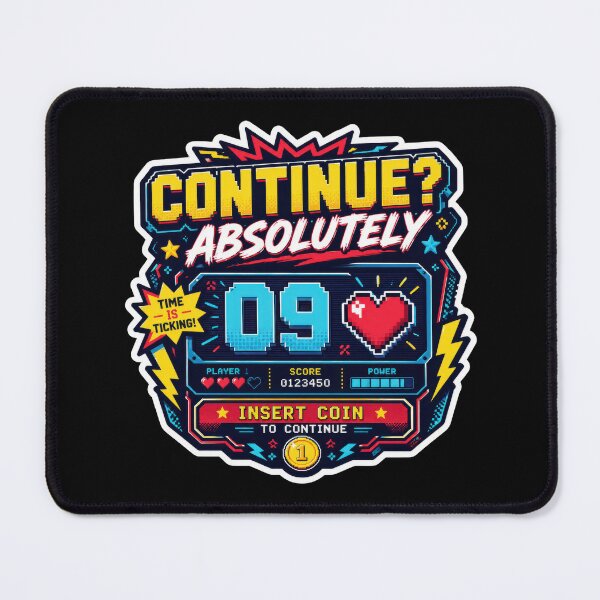 Item preview, Continue Absolutely Retro Arcade Gamer Sticker  designed and sold by Sketchlegacy.
