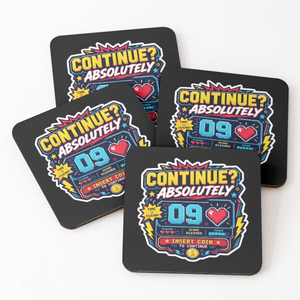Item preview, Continue Absolutely Retro Arcade Gamer Sticker  designed and sold by Sketchlegacy.