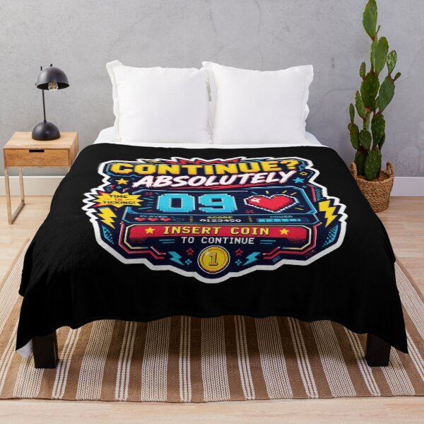 Item preview, Continue Absolutely Retro Arcade Gamer Sticker designed and sold by Sketchlegacy.