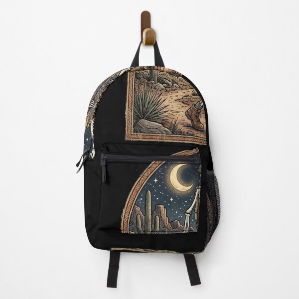 Item preview, Skeleton Hiker Desert Night Moon Cactus Wanderer designed and sold by snowry.