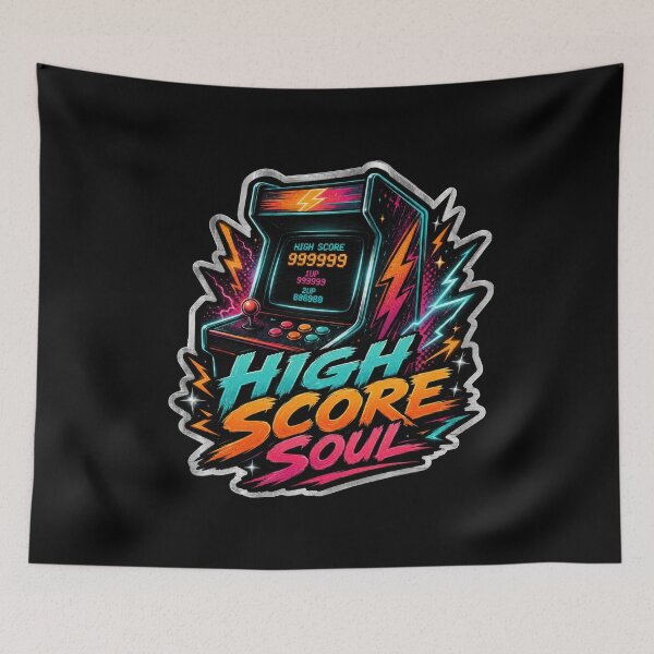 Item preview, High Score Soul Retro Arcade Gamer Sticker  designed and sold by Sketchlegacy.
