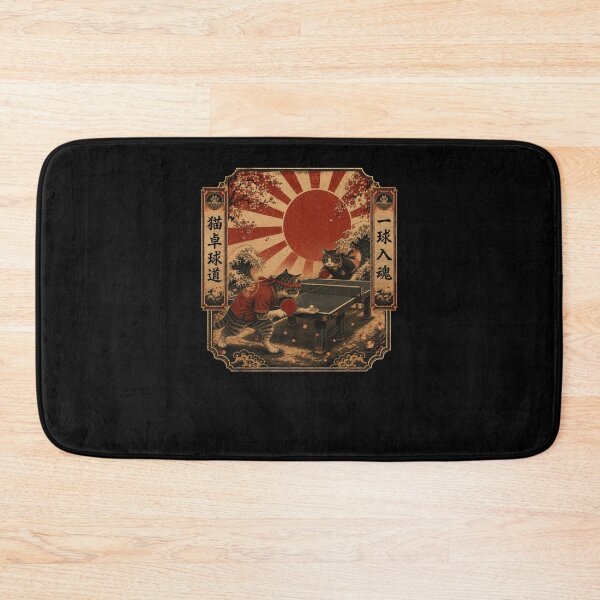 Item preview, Neko Takkyu-do Cats Ping Pong Ukiyo-e Art designed and sold by snowry.