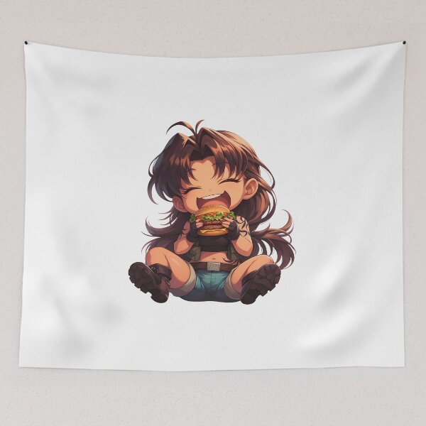 Item preview, Anime Revy Black Lagoon Chibi Kawaii Burger Anime Tough Cheerful Moment designed and sold by earlobejerk.