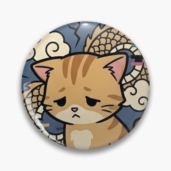 Item preview, Confidence 404 (自信404) - JDM Street Edition Ukiyo-e Dragon Sad Cat designed and sold by Japan-kanji-ya.