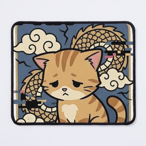 Item preview, Confidence 404 (自信404) - JDM Street Edition Ukiyo-e Dragon Sad Cat designed and sold by Japan-kanji-ya.