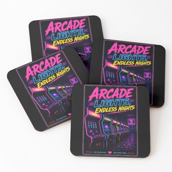 Item preview, Arcade Lights Endless Nights Retro Gaming Poster  designed and sold by Sketchlegacy.