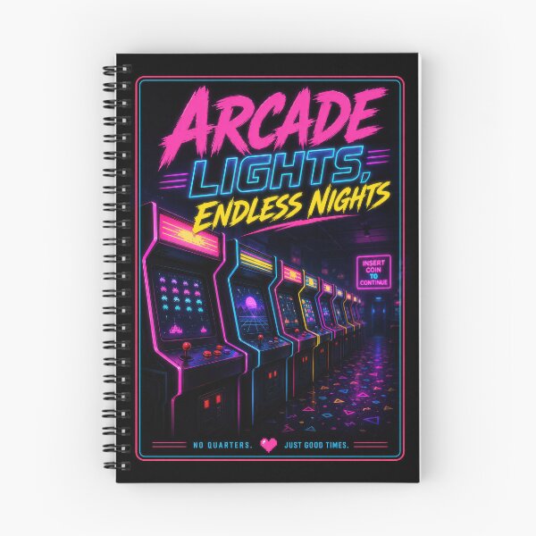 Item preview, Arcade Lights Endless Nights Retro Gaming Poster  designed and sold by Sketchlegacy.