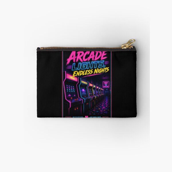 Item preview, Arcade Lights Endless Nights Retro Gaming Poster  designed and sold by Sketchlegacy.