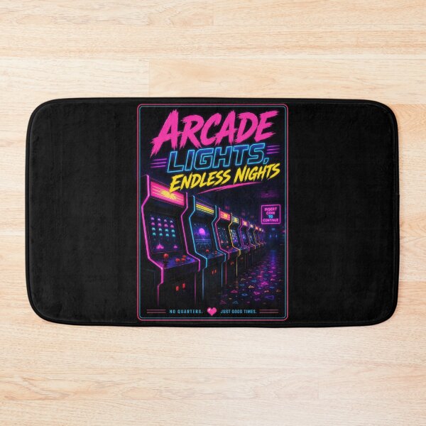 Item preview, Arcade Lights Endless Nights Retro Gaming Poster  designed and sold by Sketchlegacy.