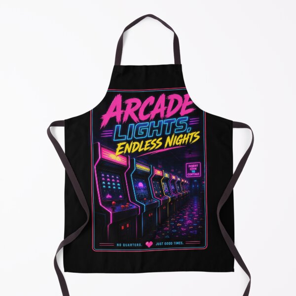 Item preview, Arcade Lights Endless Nights Retro Gaming Poster designed and sold by Sketchlegacy.