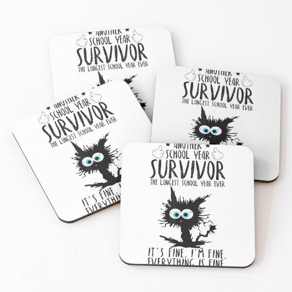 Item preview, Cool Another School Year Survivor Cat Funny Teacher Student T-Shirt designed and sold by SavsMerch.