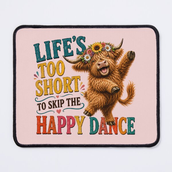 Item preview, Life's Too Short To Skip The Happy Dance Highland Cow Design designed and sold by HippyRikky.