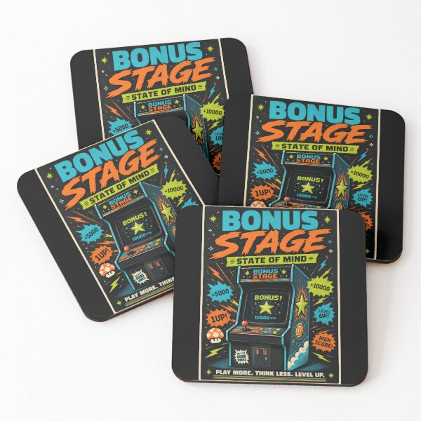 Item preview, Bonus Stage State of Mind Retro Arcade Poster  designed and sold by Sketchlegacy.