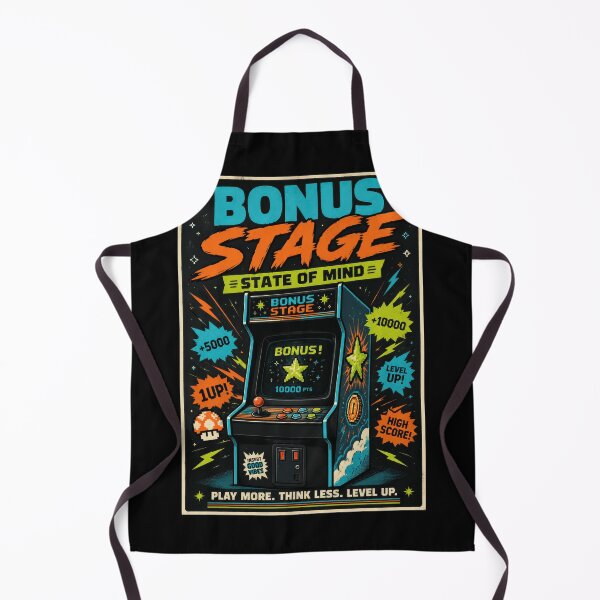 Item preview, Bonus Stage State of Mind Retro Arcade Poster designed and sold by Sketchlegacy.