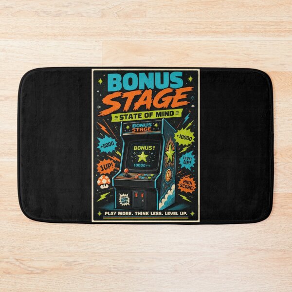 Item preview, Bonus Stage State of Mind Retro Arcade Poster  designed and sold by Sketchlegacy.