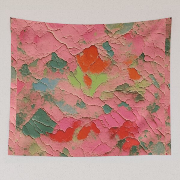 Item preview, Chipped Wall Texture Vintage Pink and Green Grunge Design designed and sold by L&L.