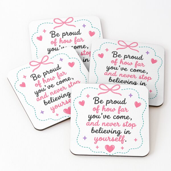 Item preview, Be Proud of How Far You've Come | Inspirational Self-Love Motivation Graphic designed and sold by SweetTeezPrints.