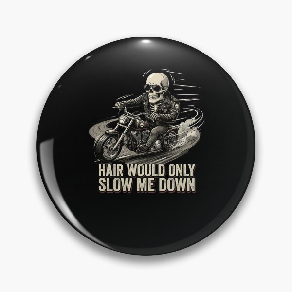 Item preview, Hair Would Only Slow Me Down Skeleton Biker Rider designed and sold by snowry.