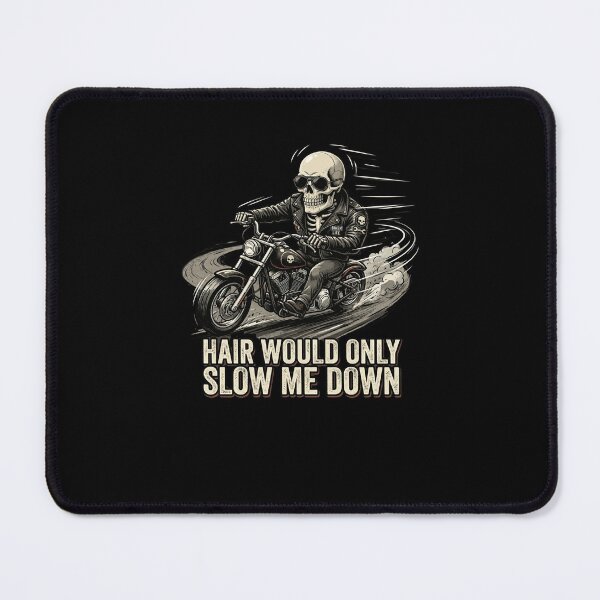 Item preview, Hair Would Only Slow Me Down Skeleton Biker Rider designed and sold by snowry.