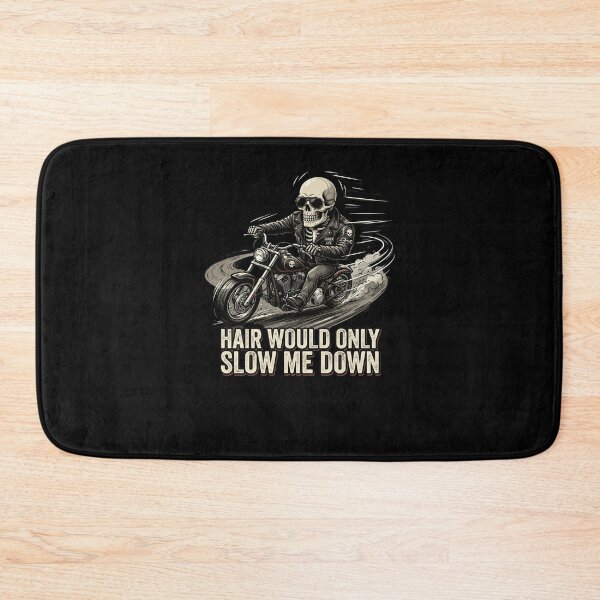 Item preview, Hair Would Only Slow Me Down Skeleton Biker Rider designed and sold by snowry.