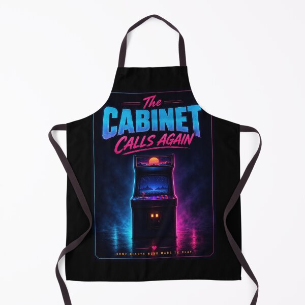 Item preview, The Cabinet Calls Again Neon Arcade Poster designed and sold by Sketchlegacy.
