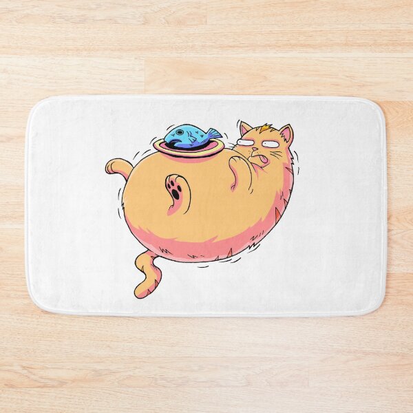 Item preview, Fat Cat with Fish designed and sold by eliartonline.
