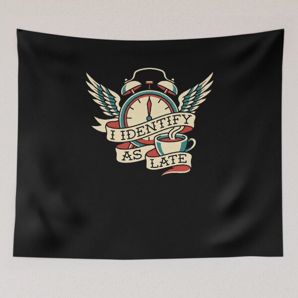 Item preview, I Identify As Late Funny Alarm Clock Coffee designed and sold by snowry.