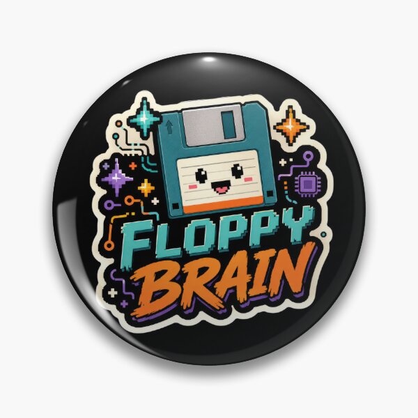Artikelvorschau, Floppy Brain – Niedliches Retro-Tech-Design entworfen und verkauft von Sketchlegacy.