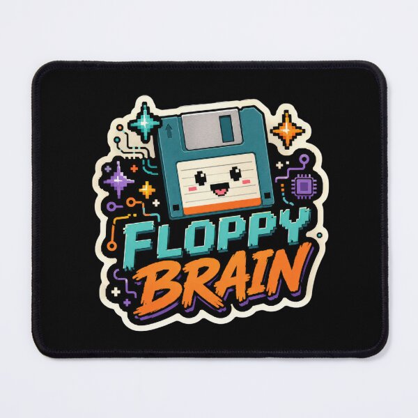 Item preview, Floppy Brain Cute Retro Tech Design  designed and sold by Sketchlegacy.