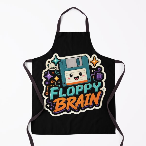 Item preview, Floppy Brain Cute Retro Tech Design designed and sold by Sketchlegacy.