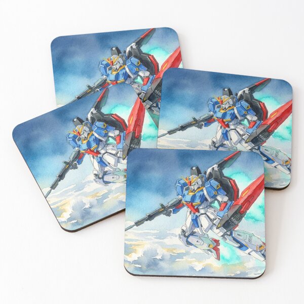 Item preview, watercolour illustration ZETA Gundam Z Full Artwork traditional art designed and sold by sabartgunpla.