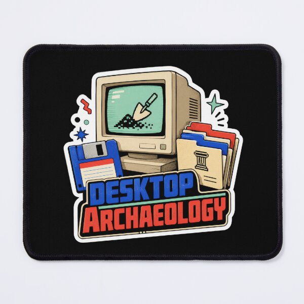 Item preview, Desktop Archeology Retro Computer Design  designed and sold by Sketchlegacy.