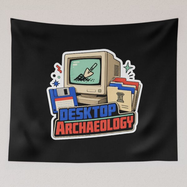 Item preview, Desktop Archeology Retro Computer Design  designed and sold by Sketchlegacy.