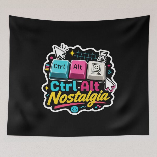 Item preview, Ctrl Alt Nostalgia Retro Computer Sticker  designed and sold by Sketchlegacy.