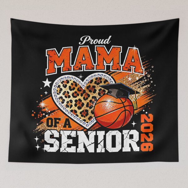 Item preview, Proud Mama of a Senior 2026 Basketball Leopard Print Graduation designed and sold by allistermariam.