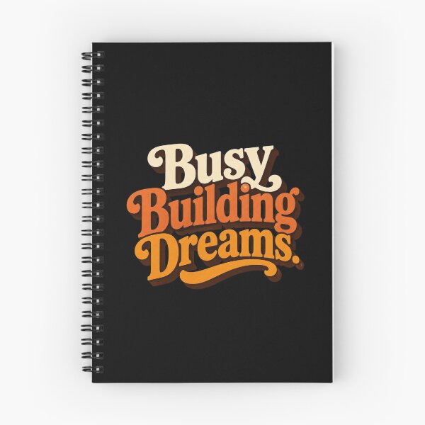 Item preview, Busy Building Dreams. | Retro Motivational Typography Design designed and sold by Irene Catchmind.