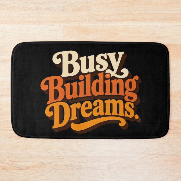 Item preview, Busy Building Dreams. | Retro Motivational Typography Design designed and sold by Irene Catchmind.