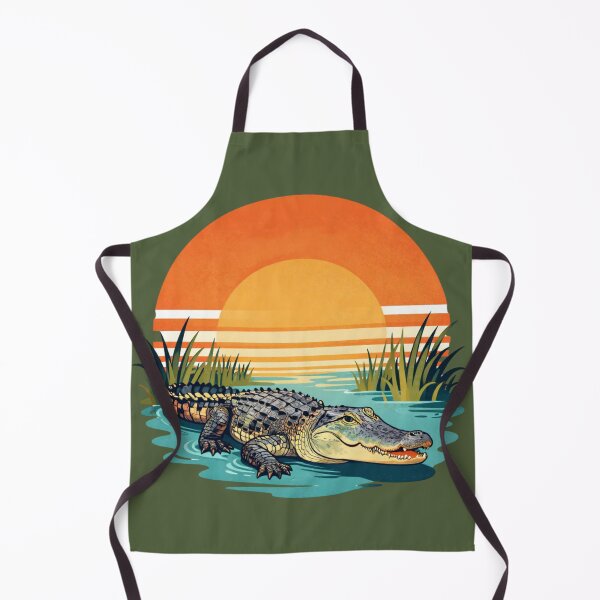 Item preview, Iconic Florida alligator resting in Everglades water designed and sold by piketo.