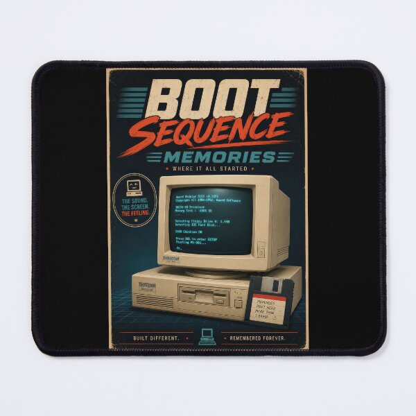Item preview, Boot Sequence Memories Retro Computer Poster  designed and sold by Sketchlegacy.