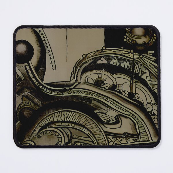 Item preview, Dark Twin Eyes Crowned Asymmetric Ornate Bridge Biomechanical Surreal Abstract Art designed and sold by YugenWorkshop.