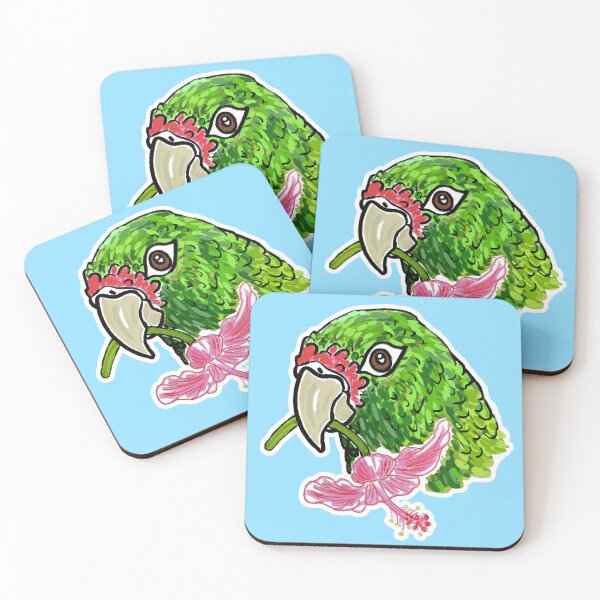Item preview, Puerto Rican Parrot Holding FLower designed and sold by Otterlyfancy.