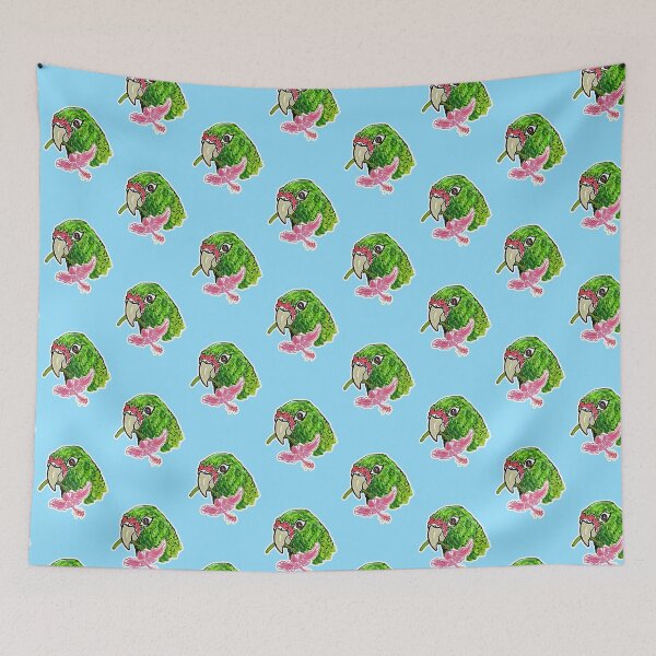 Item preview, Puerto Rican Parrot Holding FLower designed and sold by Otterlyfancy.