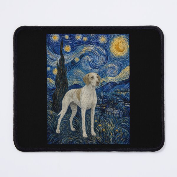 Item preview, Braque du Bourbonnais Dog Van Gogh Starry Night designed and sold by Littermin.