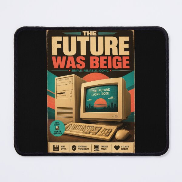 Item preview, The Future Was Beige Retro Computer Poster  designed and sold by Sketchlegacy.
