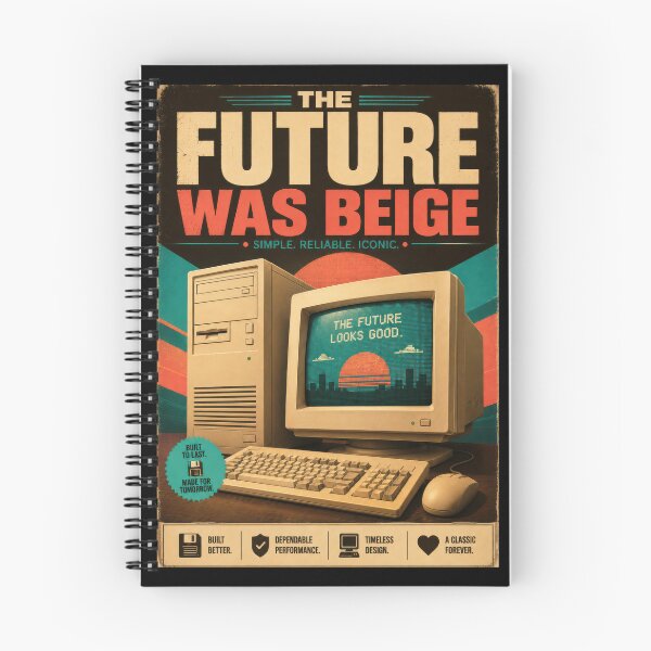 Item preview, The Future Was Beige Retro Computer Poster  designed and sold by Sketchlegacy.